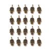 Antiqued Brass Miniature Hamsa Charm Set (20 Pack, 12x7mm)