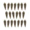 Antiqued Brass Woven Spike Charm Set (20 Pack, 18x6mm)
