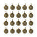 Antiqued Brass Heart Charm Set (20 Pack, 16x12mm)