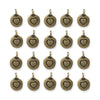 Antiqued Brass Heart Charm Set (20 Pack, 16x12mm)