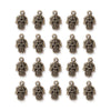 Antiqued Brass Hamsa Hand Charm Set (20 Pack, 21x13mm)