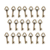 Antiqued Brass Key Charm Set (20 Pack, 22x9mm)