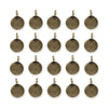Antiqued Brass Blank Charm Set (20 Pack, 17x12mm)
