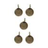 Antiqued Brass Blank Charm Set (5 Pack, 17x12mm)