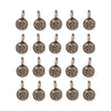 Antiqued Brass Full Moon Charm Set (20 Pack, 10x7mm)
