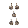 Antiqued Brass Full Moon Charm Set (5 Pack, 10x7mm)
