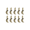 Antiqued Brass Crescent Moon Charm Set (10 Pack, 10x4mm)
