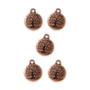 Antiqued Copper Tree of Life Charm Set (5 Pack, 19x16mm)