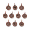 Antiqued Copper Skull Charm Set (10 Pack, 16x12mm)
