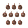 Antiqued Copper Heart Charm Set (10 Pack, 16x12mm)