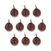 Antiqued Copper Cross Charm Set (10 Pack, 16x12mm)