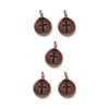Antiqued Copper Cross Charm Set (5 Pack, 16x12mm)