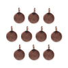 Antiqued Copper Blank Charm Set (10 Pack, 17x12mm)