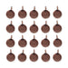Antiqued copper blank round charms with loops, 20 charms arranged in four rows of five
