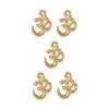 Gold Plated Open Om Charm Set (5 Pack, 18x14mm)