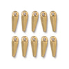 Gold Plated Small Dagger Charm Set (10 Pack, 13x4mm)