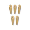 Gold Plated Small Dagger Charm Set (5 Pack, 13x4mm)
