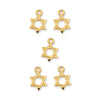 24K Gold Plated Star of David Charm Set (5 Pack, 12x9mm)