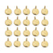 24K gold plated blank round charms arranged in a grid of four rows of five, each with a top loop