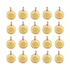 24K Gold Plated Lotus Charm Set (20 Pack, 16x12mm)