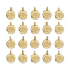 24K Gold Plated Evil Eye Charm Set (20 Pack, 16x12mm)