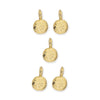 24K Gold Plated Full Moon Charm Set (5 Pack, 10x7mm)