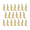 24K Gold Plated Crescent Moon Charm Set (20 Pack, 10x4mm)