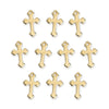 24K Gold Plated Small Cross Pendant Set (10 Pack, 24x16mm)