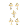 24K Gold Plated Small Cross Pendant Set (5 Pack, 24x16mm)