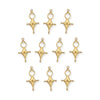 24K Gold Plated Tuareg Cross Motif Pendant Set (10 Pack, 34x18mm)