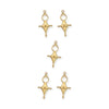 24K Gold Plated Tuareg Cross Motif Pendant Set (5 Pack, 34x18mm)