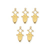 24K Gold Plated Tuareg Motif Pendant Set (5 Pack, 33x15mm)