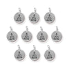 Antiqued Silver Buddha Charm Set (10 Pack, 16x12mm)