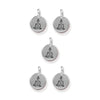 Antiqued Silver Buddha Charm Set (5 Pack, 16x12mm)