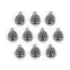 Antiqued Silver Tree of Life Charm Set (10 Pack, 19x16mm)