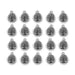 Antiqued silver tree of life charms, 20 pewter round charms arranged in four rows of five