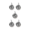 Antiqued Silver Earth Charm Set (5 Pack, 16x12mm)