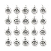 Antiqued Silver Evil Eye Charm Set (20 Pack, 16x12mm)