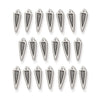 Antiqued Silver Woven Spike Charm Set (20 Pack, 18x6mm)