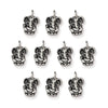 Antiqued Silver Ganesh Charm Set (10 Pack, 18x12mm)