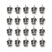 Antiqued silver Ganesh charms, 20 pewter charms arranged in four rows of five