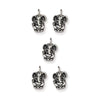 Antiqued Silver Ganesh Charm Set (5 Pack, 18x12mm)