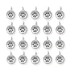 Antiqued Silver Puppy Paw Charm Set (20 Pack, 16x12mm)
