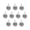 Antiqued Silver Skull Charm Set (10 Pack, 16x12mm)