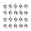 Antiqued Silver Heart Charm Set (20 Pack, 16x12mm)