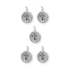 Antiqued Silver Cross Charm Set (5 Pack, 16x12mm)
