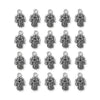 Antiqued Silver Hamsa Hand Charm Set (20 Pack, 21x13mm)