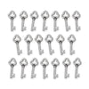 Antiqued Silver Key Charm Set (20 Pack, 22x9mm)