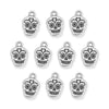 Antiqued Silver Sugar Skull Charm Set (10 Pack, 19x12mm)
