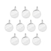 Shiny Silver Blank Charm Set (10 Pack, 17x12mm)